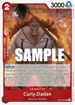 Curly.Dadan #OP02-005 Paramount War One Piece card
