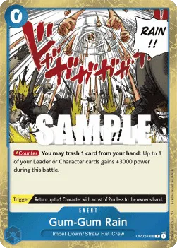 Gum-Gum Rain #OP02-068 Paramount War One Piece card