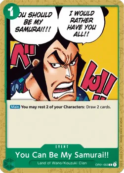 You Can Be My Samurai!! #OP01-055 Romance Dawn One Piece card