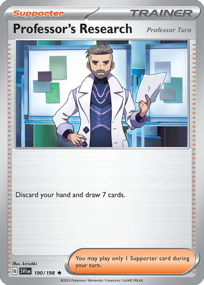 Professor's Research (Professor Turo) #190 Scarlet & Violet Pokemon card