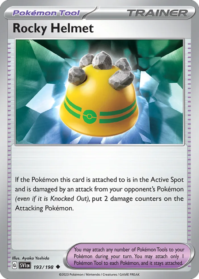 Rocky Helmet #193 Scarlet & Violet Pokemon card