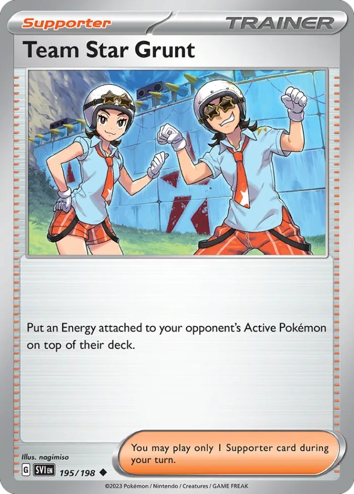 Team Star Grunt #195 Scarlet & Violet Pokemon card