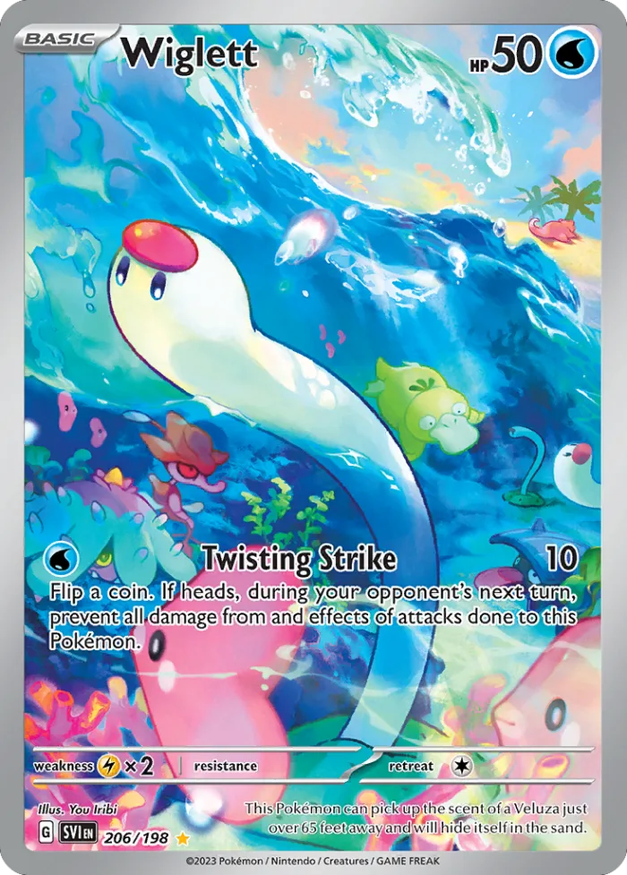 Wiglett #206 Scarlet & Violet Pokemon card