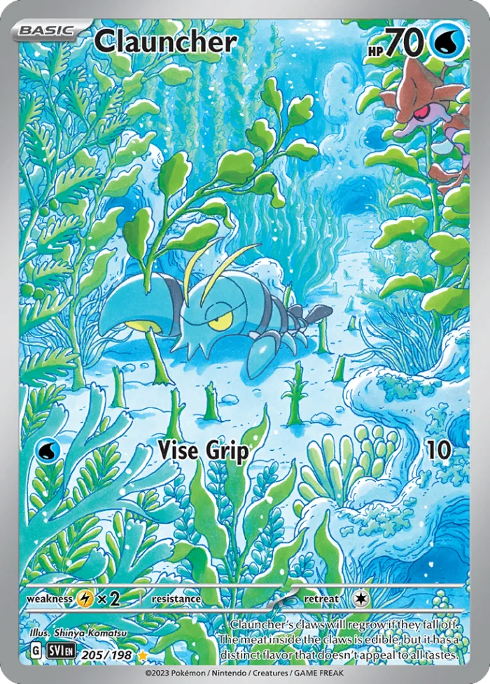 Clauncher #205 Scarlet & Violet Pokemon card