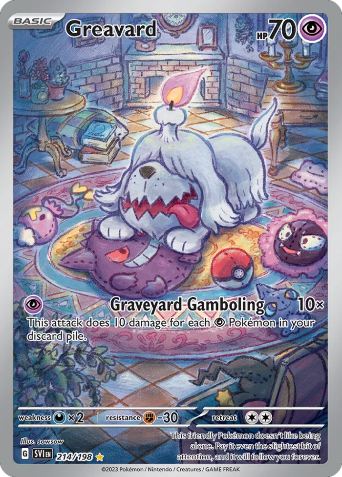 Greavard #214 Scarlet & Violet Pokemon card