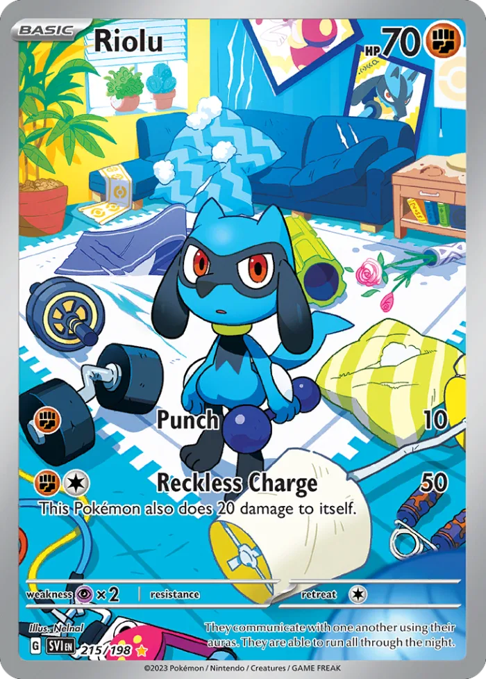 Riolu #215 Scarlet & Violet Pokemon card
