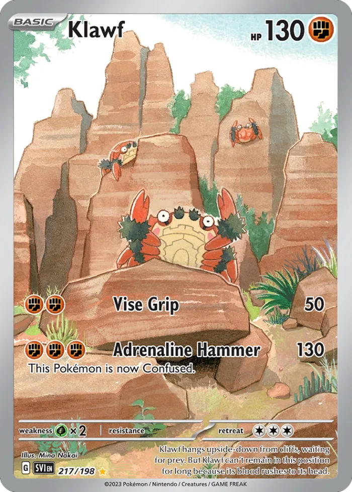 Klawf #217 Scarlet & Violet Pokemon card
