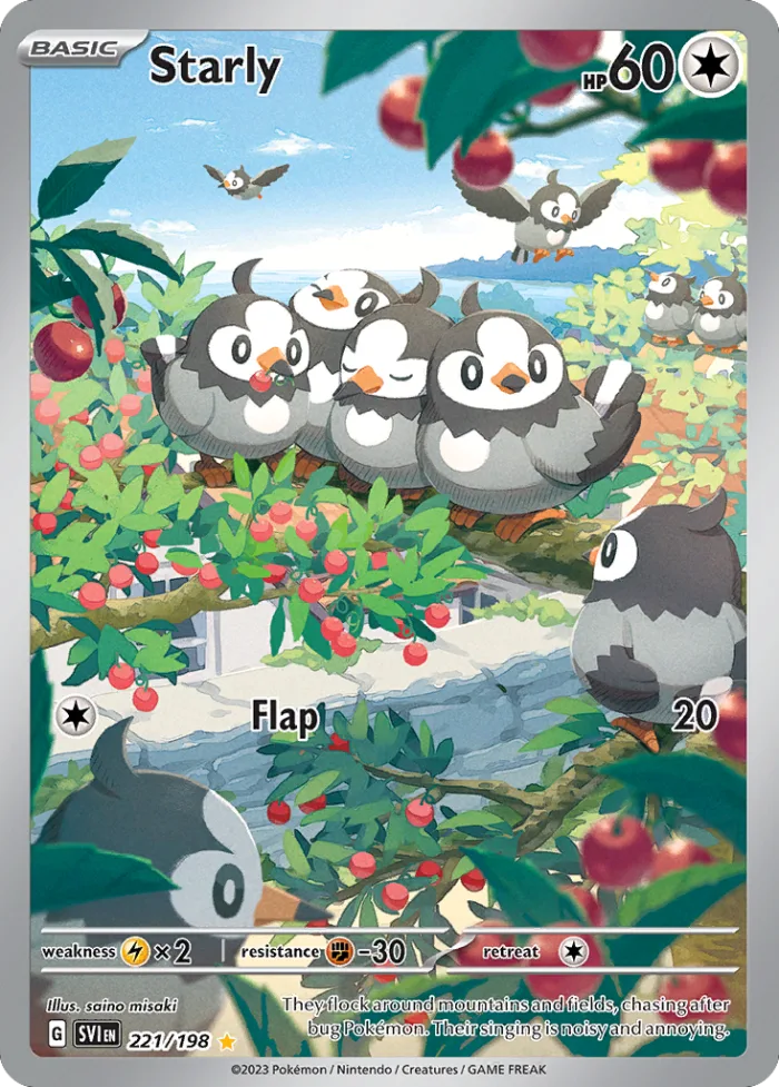 Starly #221 Scarlet & Violet Pokemon card