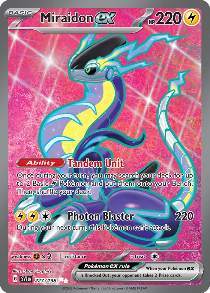 Miraidon ex #227 Scarlet & Violet Pokemon card