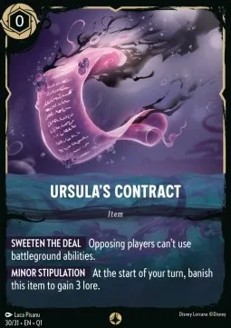 Ursula's Contract #30 Illumineer's Quest: Deep Trouble Disney Lorcana card