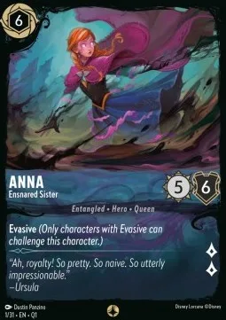 Anna #1 Illumineer's Quest: Deep Trouble Disney Lorcana card