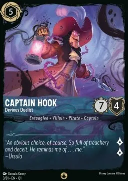 Captain Hook #3 Illumineer's Quest: Deep Trouble Disney Lorcana card