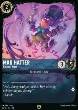 Mad Hatter #10 Illumineer's Quest: Deep Trouble Disney Lorcana card