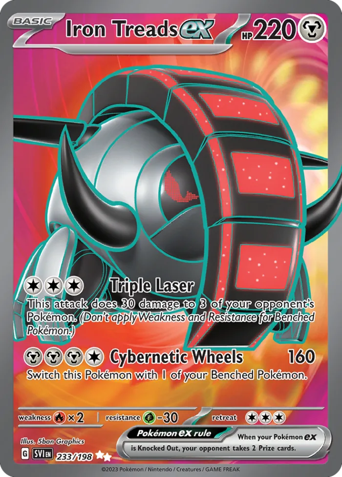 Iron Treads ex #233 Scarlet & Violet Pokemon card