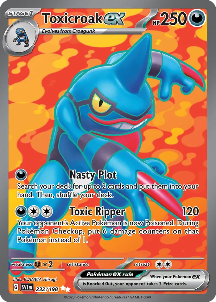 Toxicroak ex #232 Scarlet & Violet Pokemon card