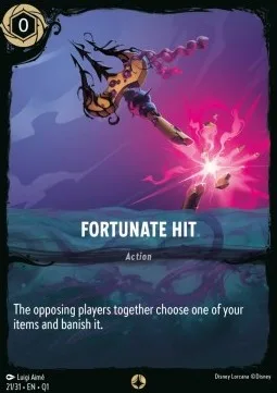 Fortunate Hit #21 Illumineer's Quest: Deep Trouble Disney Lorcana card
