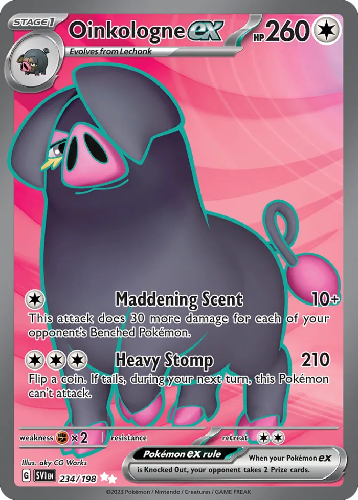 Oinkologne ex #234 Scarlet & Violet Pokemon card