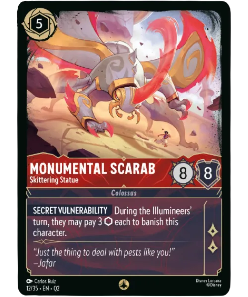 Monumental Scarab #12 Illumineer's Quest: Palace Heist Disney Lorcana card