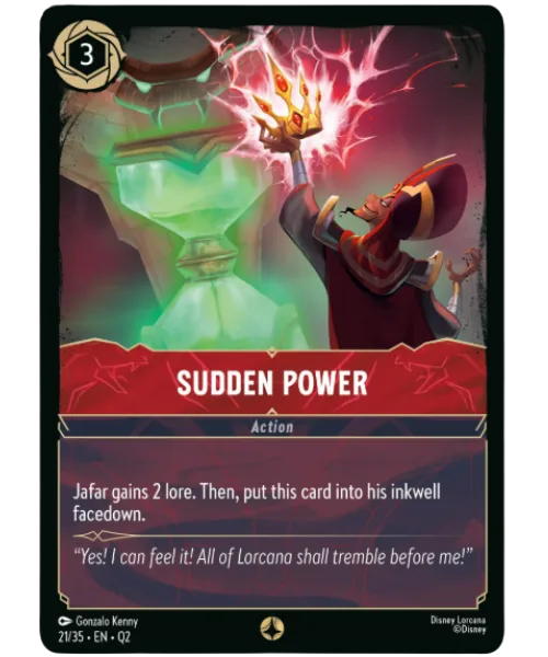 Sudden Power #21 Illumineer's Quest: Palace Heist Disney Lorcana card