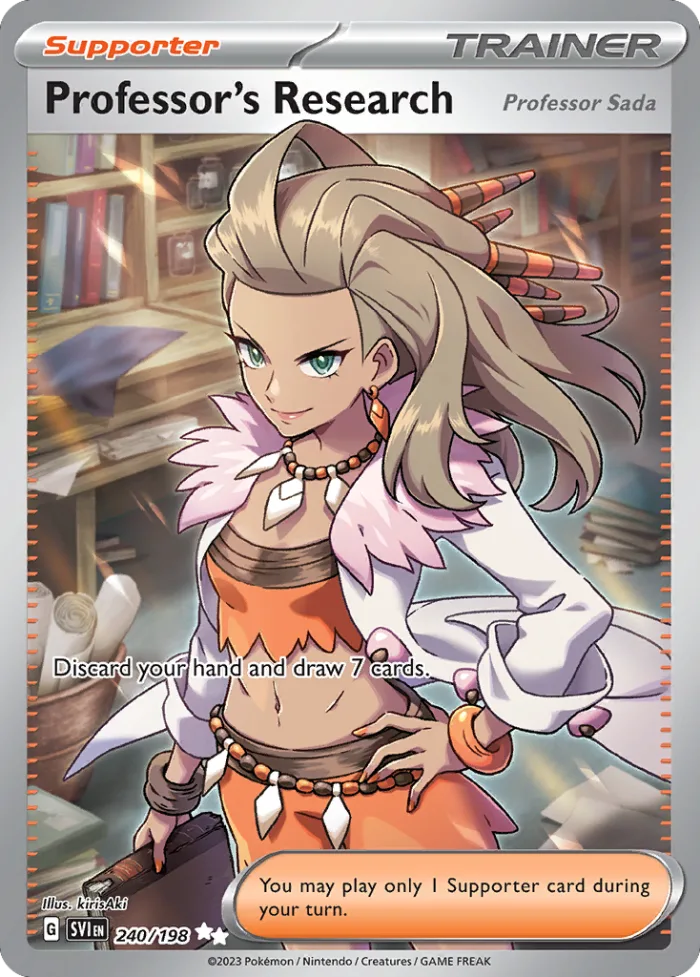 Professor's Research (Professor Sada) #240 Scarlet & Violet Pokemon card