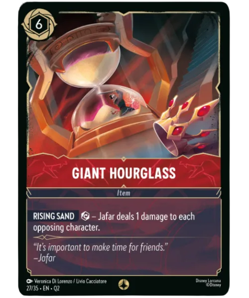 Giant Hourglass #27 Illumineer's Quest: Palace Heist Disney Lorcana card