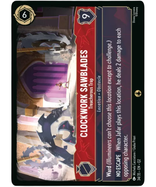 Clockwork Sawblades #34 Illumineer's Quest: Palace Heist Disney Lorcana card