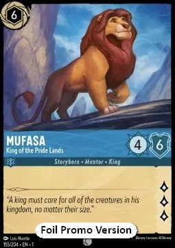 Mufasa #155 The First Chapter Disney Lorcana card