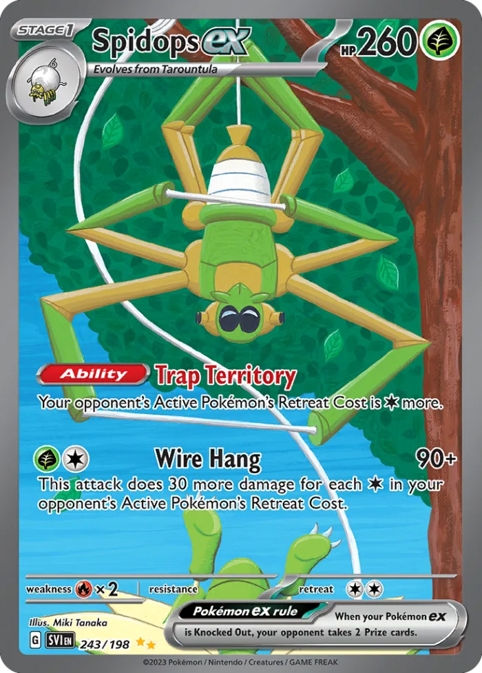 Spidops ex #243 Scarlet & Violet Pokemon card