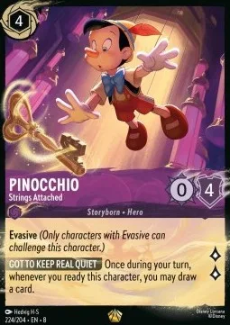 Pinocchio #224 Reign of Jafar Disney Lorcana card