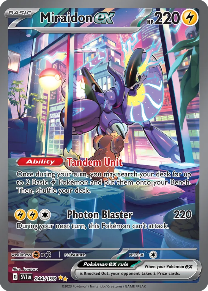 Miraidon ex #244 Scarlet & Violet Pokemon card
