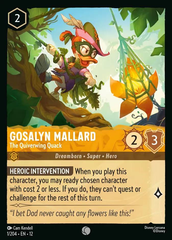 Gosalyn Mallard #1 Wilds Unknown Disney Lorcana card