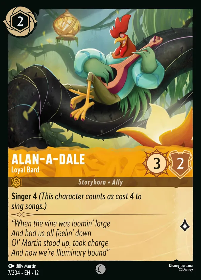 Alan-a-Dale #7 Wilds Unknown Disney Lorcana card
