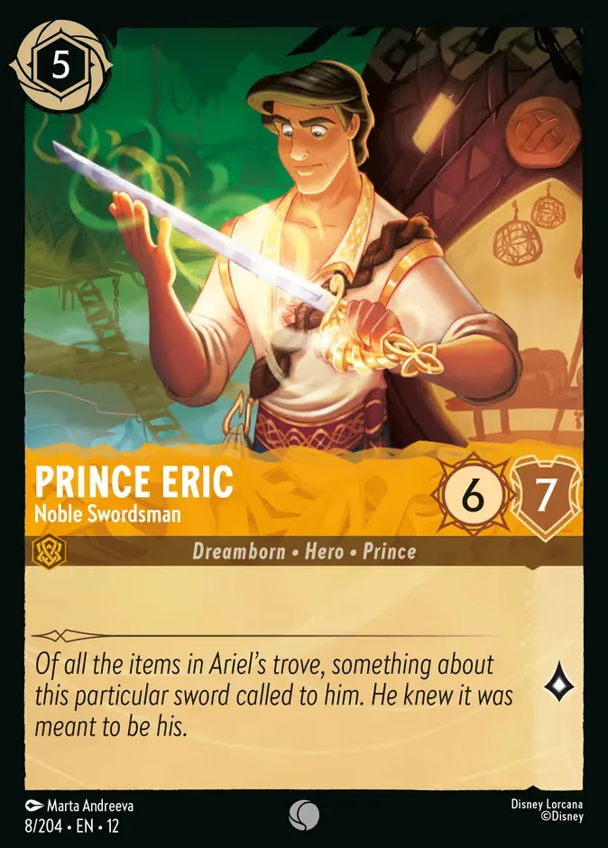 Prince Eric #8 Wilds Unknown Disney Lorcana card