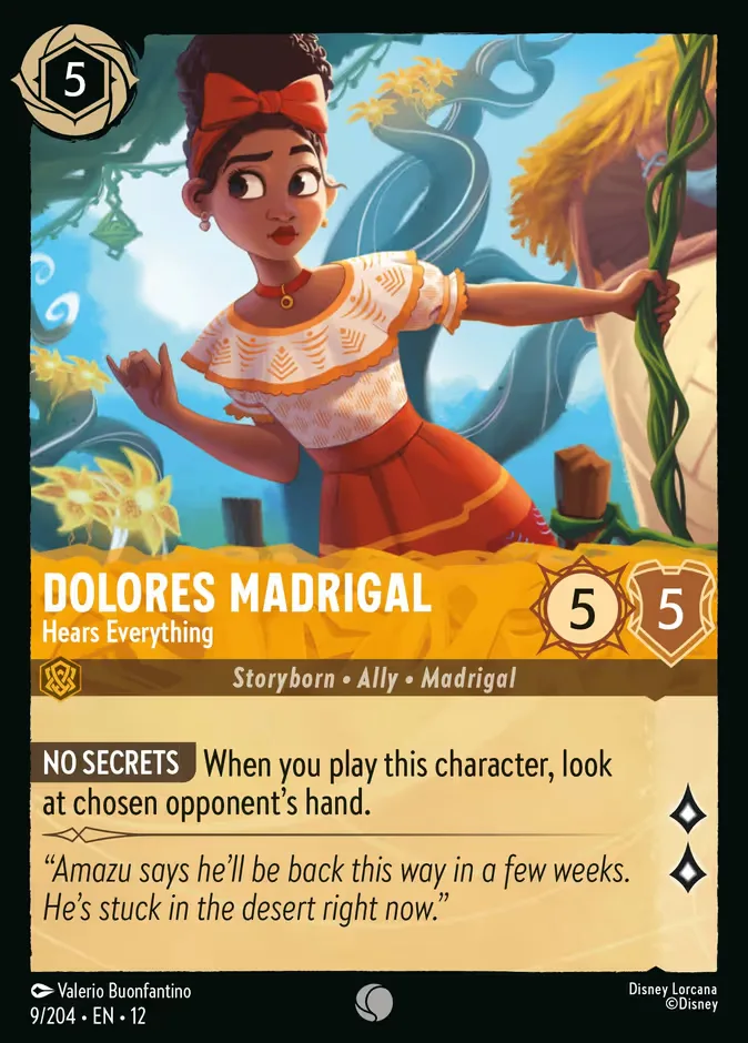 Dolores Madrigal #9 Wilds Unknown Disney Lorcana card