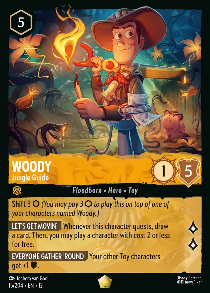 Woody #15 Wilds Unknown Disney Lorcana card
