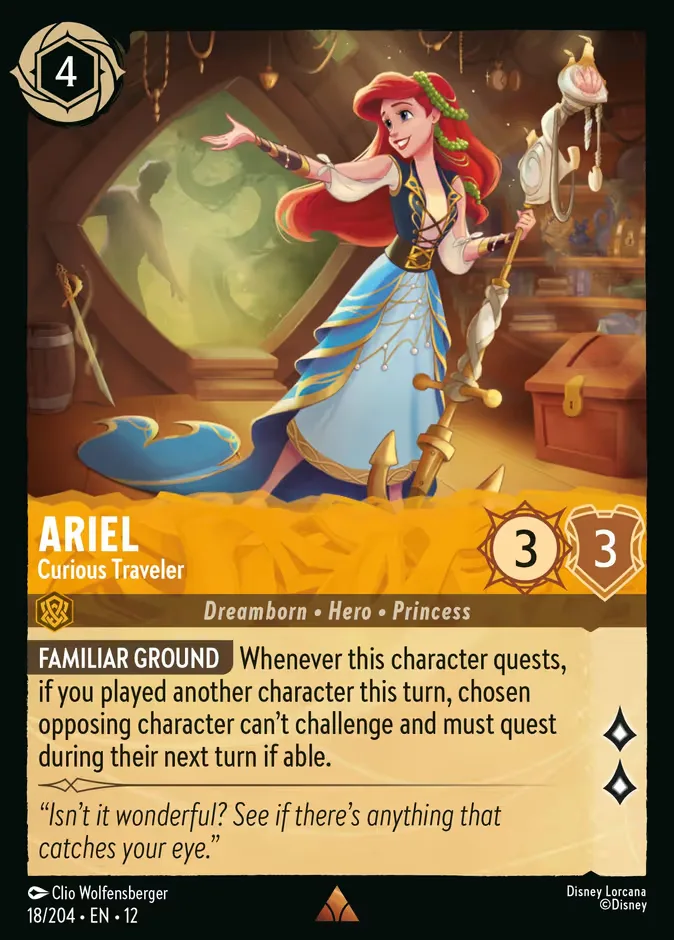 Ariel #18 Wilds Unknown Disney Lorcana card