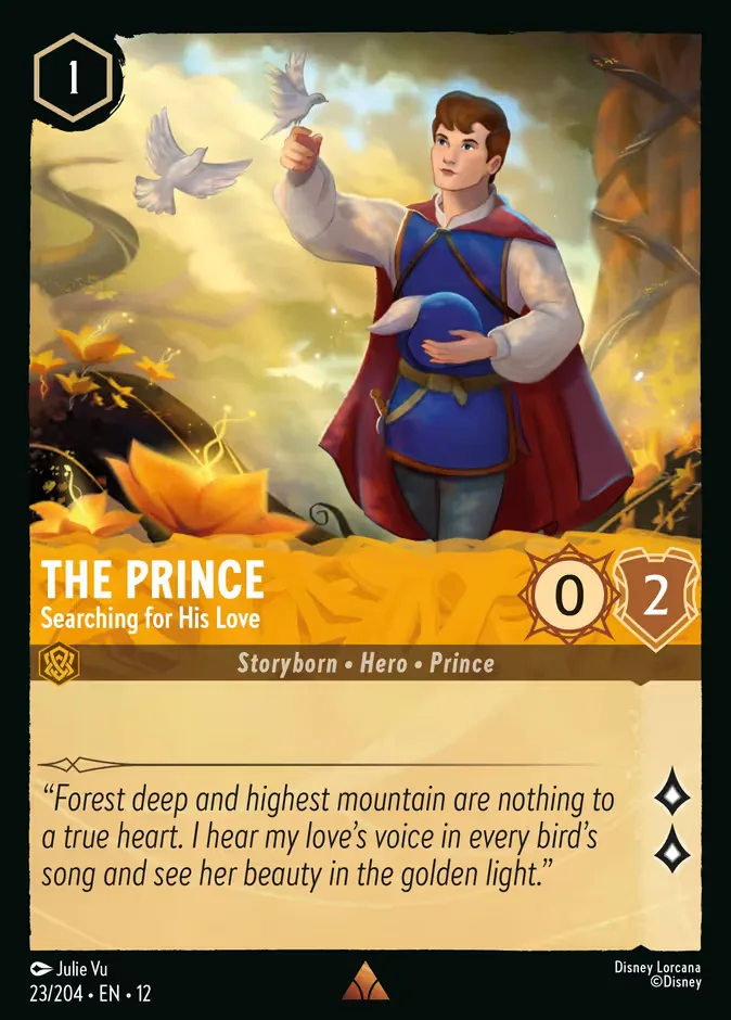 The Prince #23 Wilds Unknown Disney Lorcana card