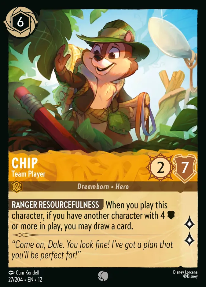 Chip #27 Wilds Unknown Disney Lorcana card