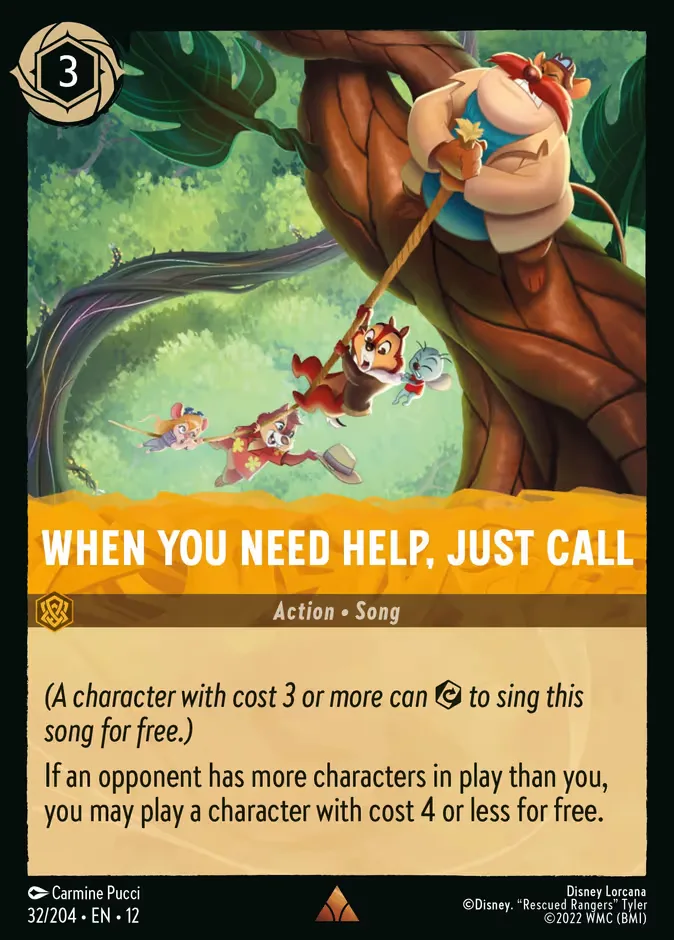 When You Need Help, Just Call #32 Wilds Unknown Disney Lorcana card