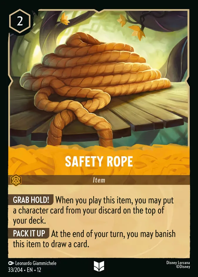 Safety Rope #33 Wilds Unknown Disney Lorcana card