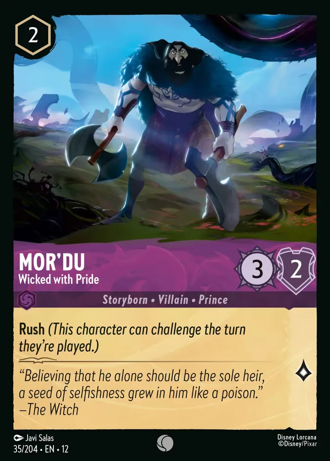 Mor'du #35 Wilds Unknown Disney Lorcana card