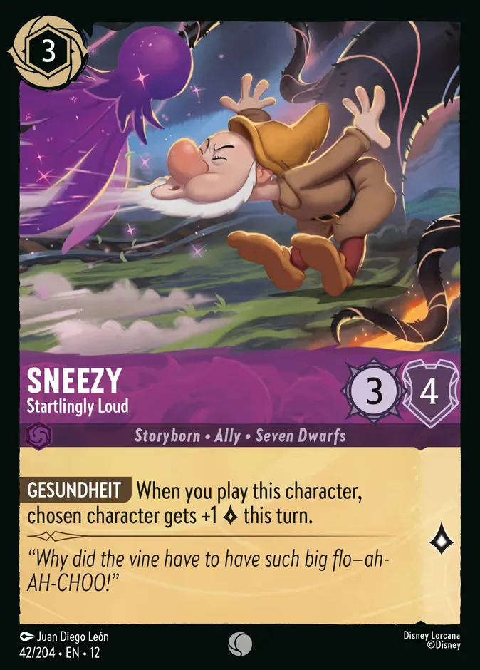 Sneezy #42 Wilds Unknown Disney Lorcana card