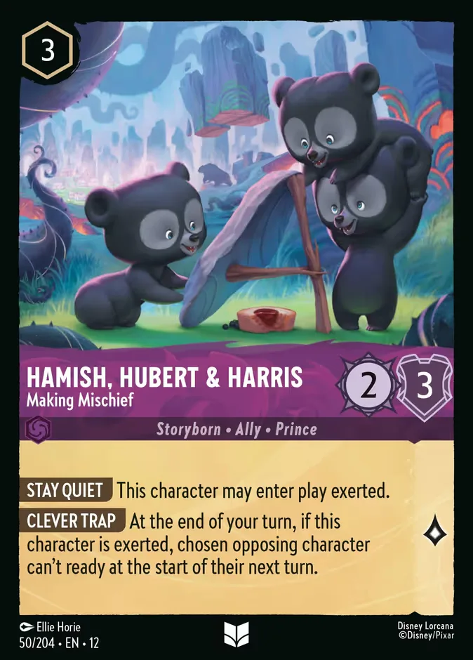 Hamish, Hubert & Harris #50 Wilds Unknown Disney Lorcana card