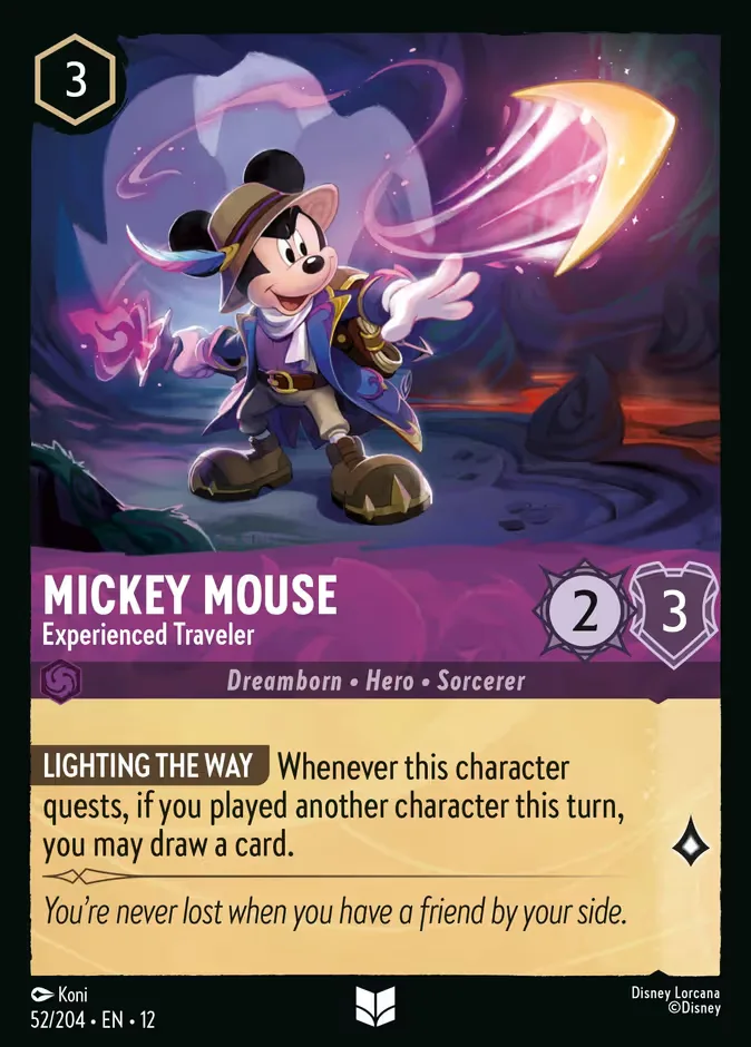 Mickey Mouse #52 Wilds Unknown Disney Lorcana card