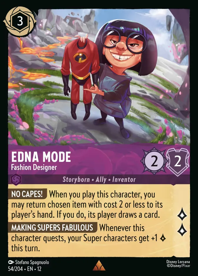 Edna Mode #54 Wilds Unknown Disney Lorcana card