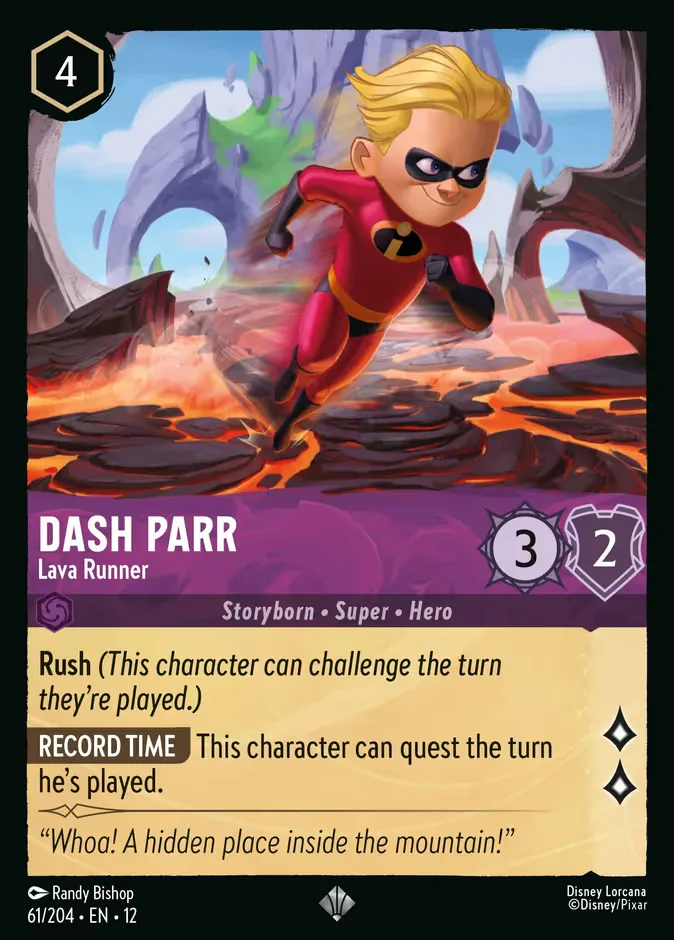 Dash Parr #61 Wilds Unknown Disney Lorcana card