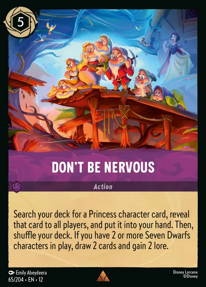 Don't Be Nervous #65 Wilds Unknown Disney Lorcana card