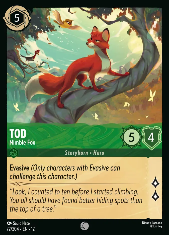 Tod #72 Wilds Unknown Disney Lorcana card