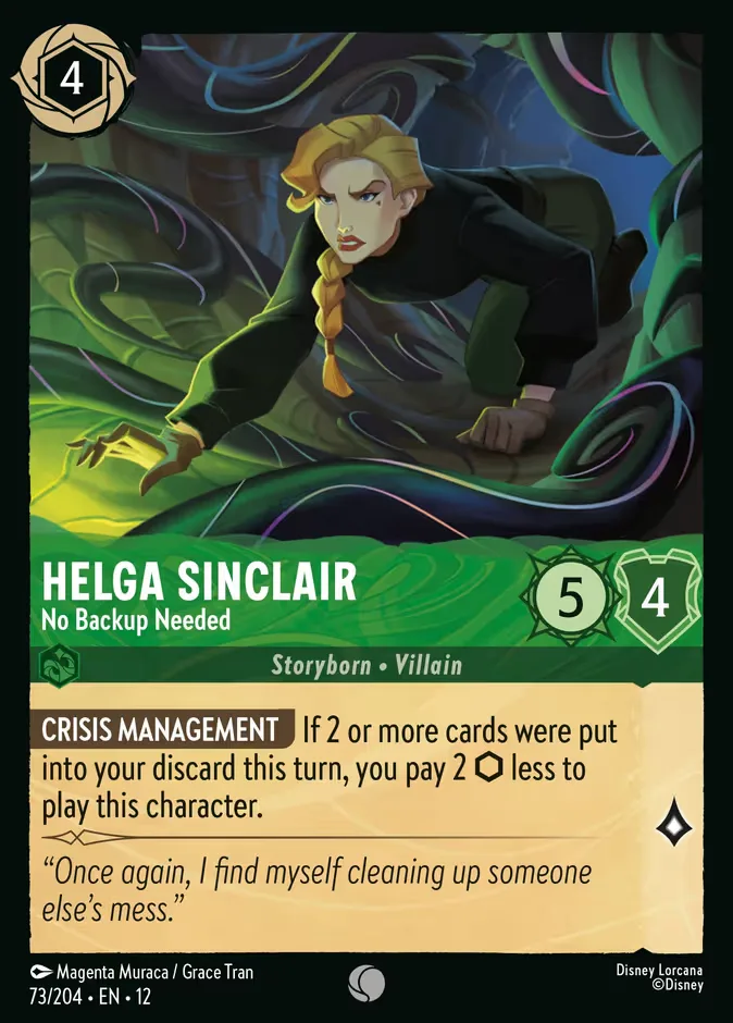 Helga Sinclair #73 Wilds Unknown Disney Lorcana card