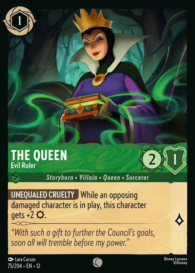 The Queen #75 Wilds Unknown Disney Lorcana card